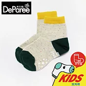 蒂巴蕾 KIDS童襪 直角1/2襪-棉花糖星空 檸檬黃 (S尺寸)