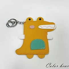 【卡樂熊】趣味鱷魚萬用識別證套/票卡夾(兩色)─ 黃色