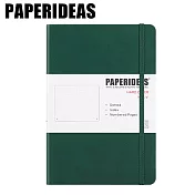 PAPERIDEAS A5子彈筆記本 頁碼硬面绑帶筆記本 聖誕綠