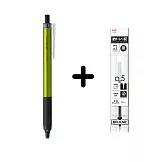 【TOMBOW日本蜻蜓】MONO graph Lite 0.5mm油性原子筆+筆芯(黑) 萊姆綠