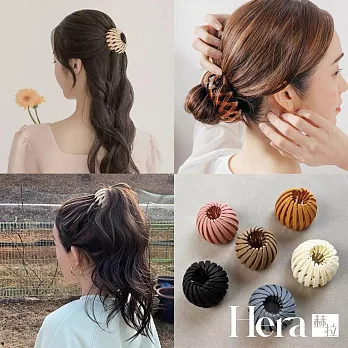 【Hera 赫拉】韓版鳥巢髮圈丸子頭髮飾-3色 H1100701 粉紅色