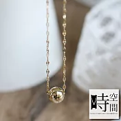『時空間』簡約金屬圓珠造型(14Kgpゴールド)項鍊 -單一款式