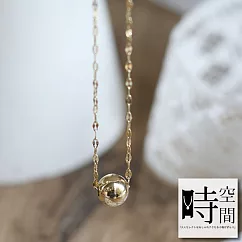 『時空間』簡約金屬圓珠造型(14Kgpゴールド)項鍊 ─單一款式