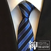 『紳-THE GENTRY』經典紳士商務休閒男性領帶 -藍色斜紋款