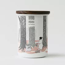 【Honey Ware】日本富士琺瑯Moomin嚕嚕米森林木蓋密封保存罐 800ml