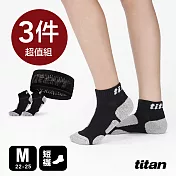 【titan】太肯 1止汗頭帶Flow +2雙功能慢跑訓練襪 (22-25cm) M 黑竹炭