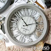 TROMSO紐約時代靜音時鐘-倫敦縷空數字淺灰