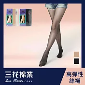 【SunFlower三花】三花超高彈性褲襪.襪子.女襪 黑