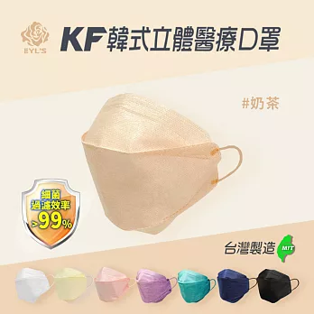 【艾爾絲】3D醫用口罩 KF立體口罩(10入/盒) 雙鋼印 醫療級口罩 奶茶 奶茶