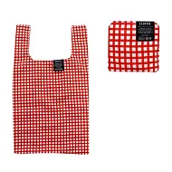 【日本Pinecreate】折疊收納輕便耐重環保購物袋 · 紅格紋
