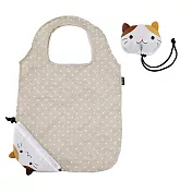 【日本Pinecreate】動物造型折疊收納輕量環保購物袋 · 三花貓