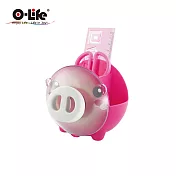 【O-Life】小豬造型置物收納盒(造型筆筒 學童文具收納 桌面整理) 粉紅色