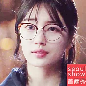 seoul show首爾秀 當你沉睡時裴秀智無度數裝飾平光眼鏡 6752  豹紋金框