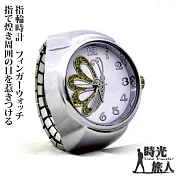 【時光旅人】蝶之飛舞鑲鑽造型錶戒指-指輪時計  -單一款式