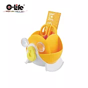 【O-Life】河豚造型置物收納盒(造型筆筒 學童文具收納 桌面整理) 黃色