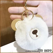 『坂井.亞希子』小熊寶寶毛絨吊飾錀匙圈  -白色款