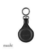Moshi AirTag 皮革鑰匙圈 黝黑