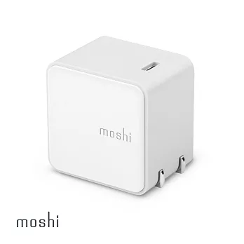 Moshi Qubit 迷你 USB-C 充電器 (PD 快充 20W) 白色