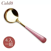 【Caldo卡朵生活】高顏值不鏽鋼圓勺4件組 粉金