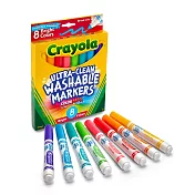 美國Crayola 繪兒樂 可水洗粗頭彩色筆8色_Bright