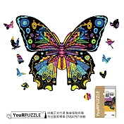 【YouRPUZZLE】木質不規則立體動物造型拼圖 蝴蝶
