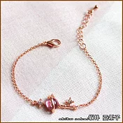 『坂井.亞希子』粉色琉璃珠星球造型手鍊 -鑰匙款