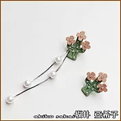 『坂井．亞希子』甜美氣質仙人掌造型珍珠不對稱耳環 -單一款式