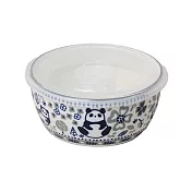 【日本SHINACASA】北歐風質感附蓋陶瓷微波碗260ml ‧ 熊貓