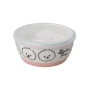 【日本SHINACASA】陶瓷附蓋保鮮微波碗260ml 比熊犬