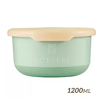 【HOUSUXI舒希】不鏽鋼雙層隔熱碗-1200ml  -湖綠