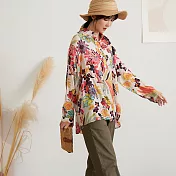 【慢。生活】文藝復古印花棉紗感襯衫 9966　 FREE 圖片色