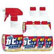 日本美淨易浴廁除菌清潔劑400ML組合【瓶身X1+補充X5】