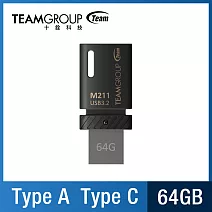 TEAM 十銓 M211 USB3.2 64GB OTG 隨身碟 (終身保固)