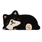 【TOMO】日本慵懶趴睡可愛動物室內腳踏地墊 ‧ 黑貓