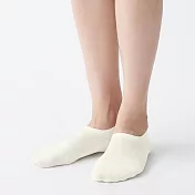 [MUJI無印良品]女棉混輕薄淺口直角襪/23~25cm 柔白