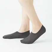 [MUJI無印良品]女棉混輕薄淺口直角襪/23~25cm 深灰