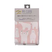 【日本Habituel】家居萬用擦拭布巾2入組 ‧ 圓點+北極熊(粉)