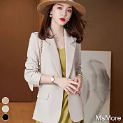 【MsMore】韓版氣質OL早秋直感西裝外套#110724- XL 米杏