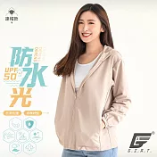 GIAT台灣製UPF50+防曬防潑水風衣外套(男女適穿) XL 奶茶色