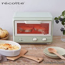 recolte日本麗克特 Compact 電烤箱 MOOMIN限定版 淺灰綠