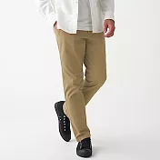 [MUJI無印良品]男有機棉混縱橫彈性綾織合身褲85 米色