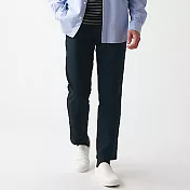 [MUJI無印良品]男有機棉混縱橫彈性綾織合身褲79 暗藍