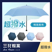 【SunFlower三花】碳纖超撥水傘.雨傘.晴雨傘.抗UV防曬 輕水藍