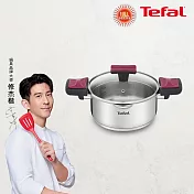 Tefal法國特福 香頌不鏽鋼系列聰明瀝水20CM雙耳湯鍋(加蓋)