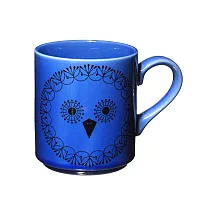 SANGO 插畫動物 陶瓷馬克杯300ml · 貓頭鷹(藍)