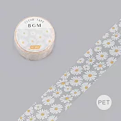 【BGM】PET透明裝飾膠帶 ‧ 花朵系列- 白色