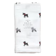 【AXCIS】日本柔軟純棉雙層紗吸水擦拭毛巾 ‧ 黑山羊