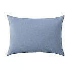 [MUJI無印良品]柔舒水洗棉枕套/43/煙燻藍