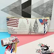 【卡樂熊】英倫風多用途造型收納包/筆帶(六款)- 美國國旗