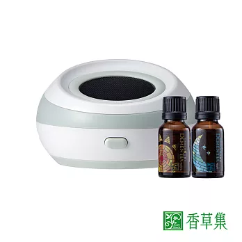 【香草集 JustHerb】隨身輕巧擴香機-薄荷綠 附2瓶精油 (好靈光日15ml+好靈光夜15ml)